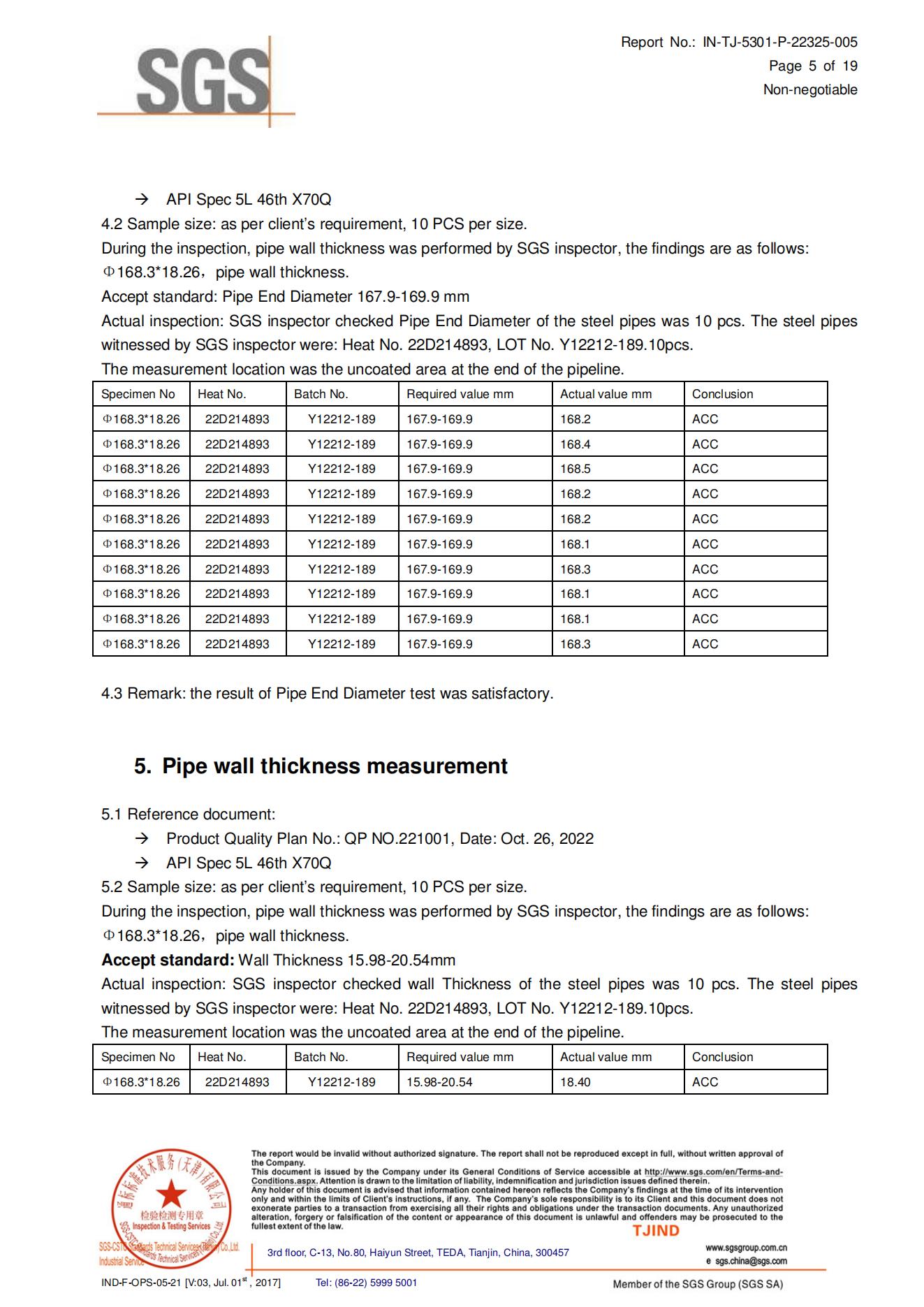 Third-party inspection report page 3