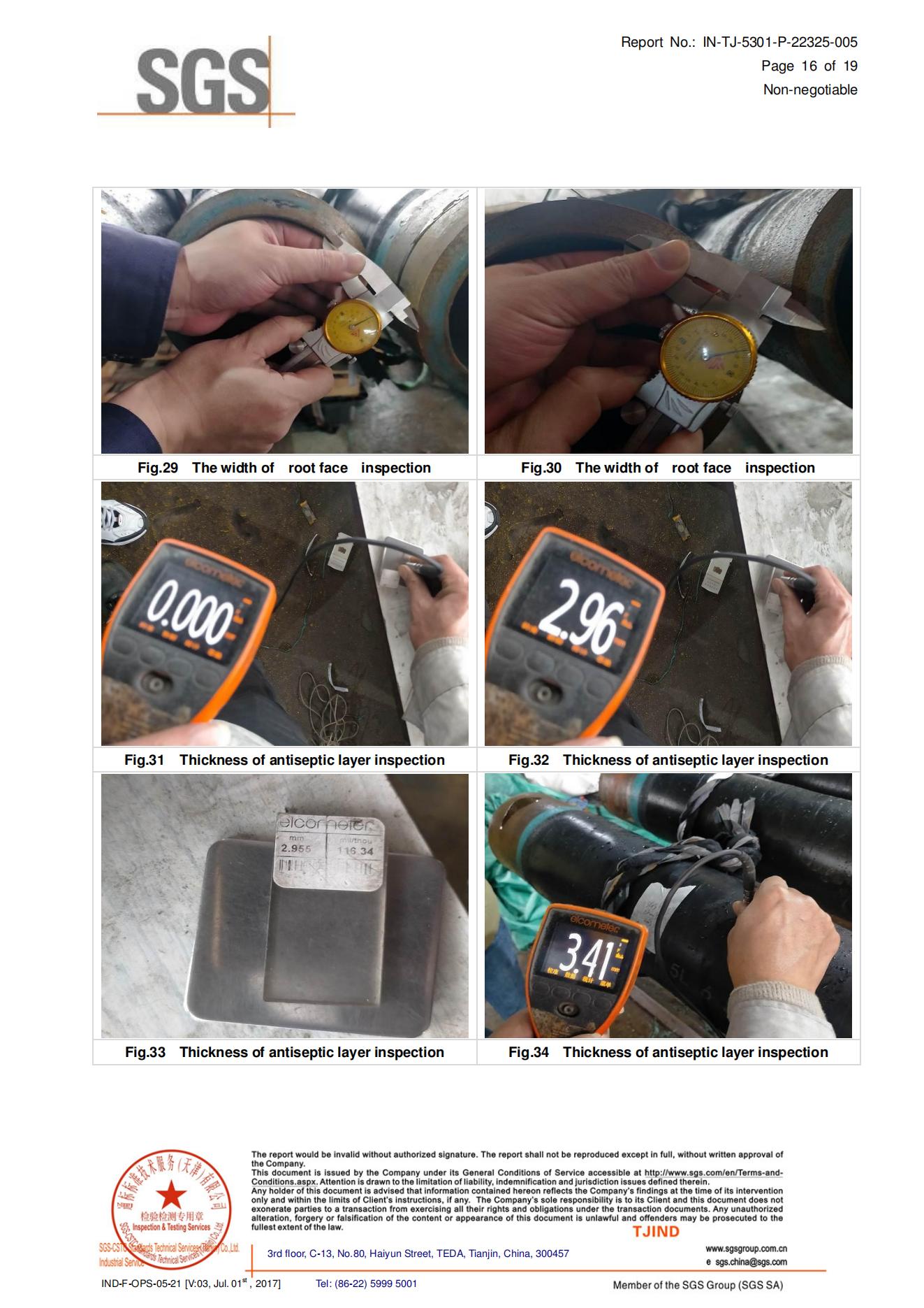 Third-party inspection report page 12