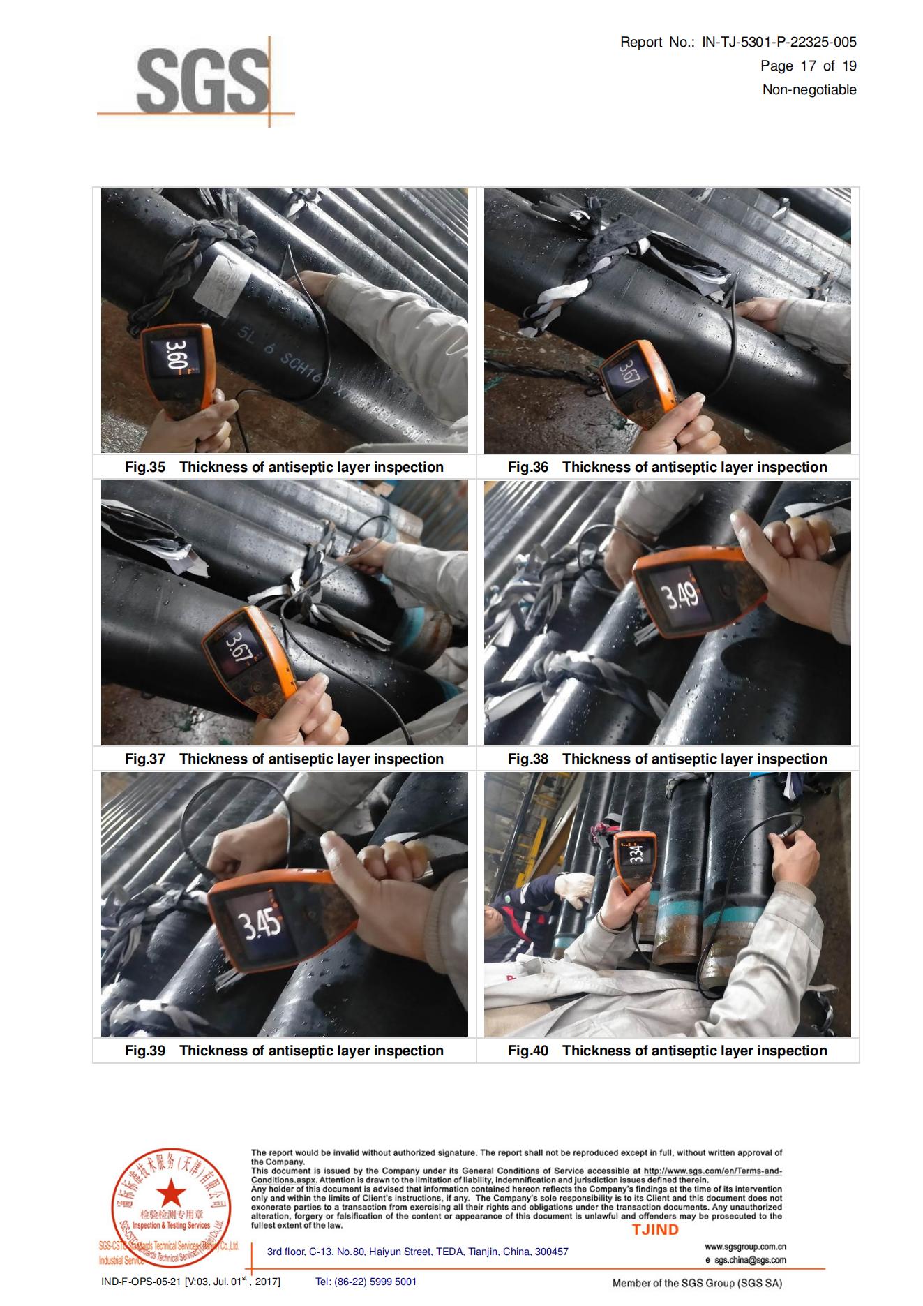 Third-party inspection report page 13